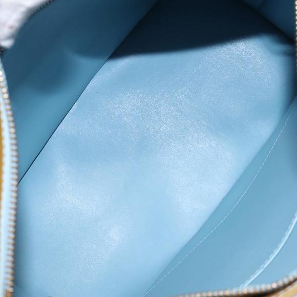LOUIS VUITTON Monogram Vernis Houston Hand Bag Baby Blue...
